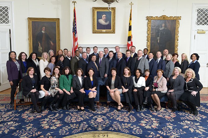 The Leadership Montgomery Core class met with Gov.Larry Hogan at a recent program day in Annapolis last month. 