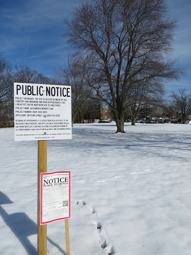 An empty lot on King Street, the future site of the Woodbine Memory Care Center