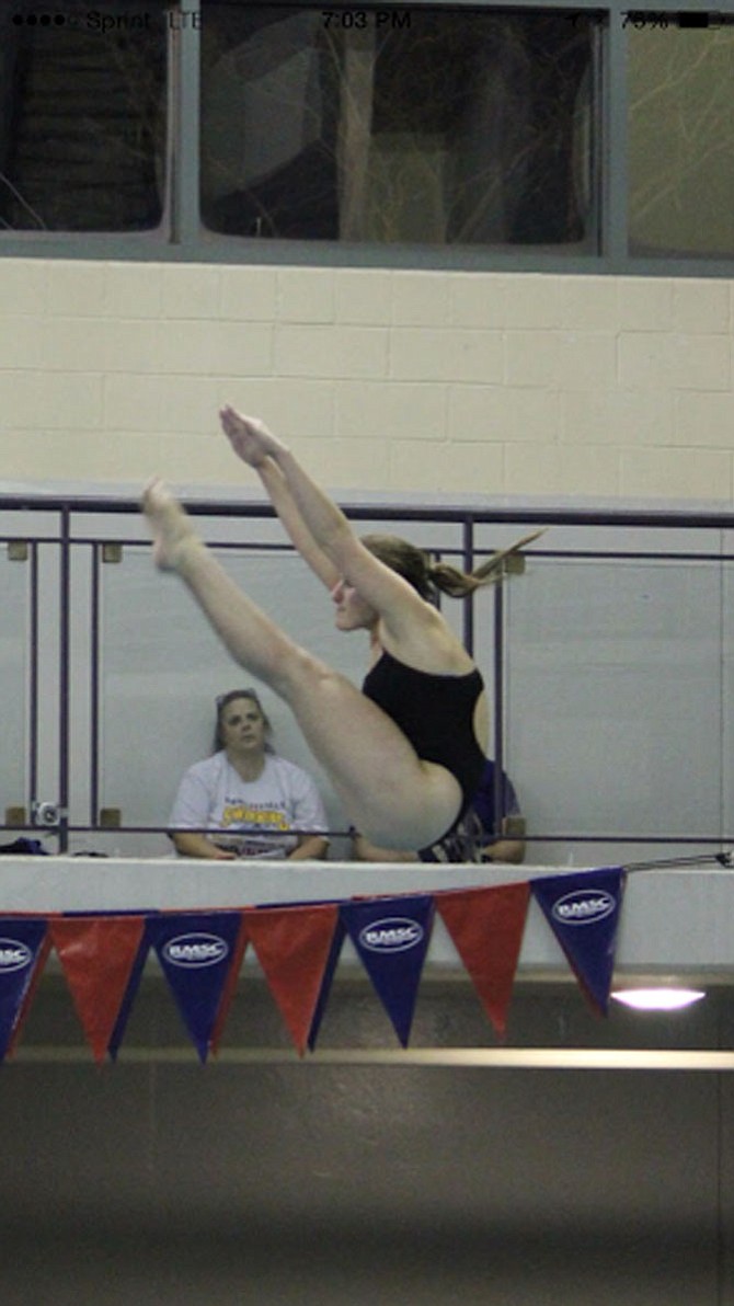 Churchill junior Elaina Faerber won the metro, region and state dive championships during her junior season.
