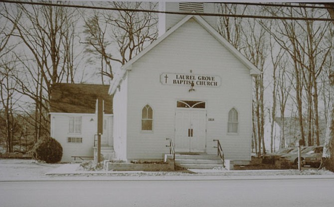 Phyllis Ford grew up in a house behind the Laurel Grove Baptist Church (background, right of the church) on Beulah Road in Franconia. 