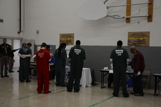 Two hundred inmates of the Fairfax County Adult Detention Center participated in the facility’s first Inmate Resource Fair on March 3, learning more about support services available to them both before and after their release back into the community.