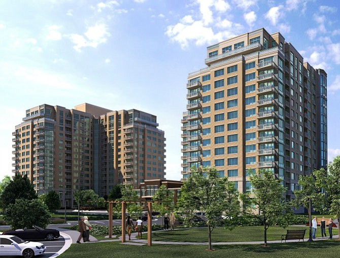 Rendering of the Harrison at Reston Town Center.