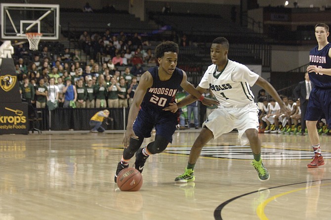 Senior point guard Eric Bowles led Woodson with 20 points during the Cavaliers' 59-51 loss to Colonial Forge during the 6A boys' basketball state semifinals on Friday at VCU's Siegel Center.
