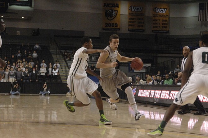 Westfield junior Tyler Scanlon scored 23 points during the Bulldogs' 47-46 loss to Colonial Forge in the 6A boys' basketball state championship game on March 14 at VCU's Siegel Center.