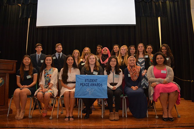 Student leaders and promoters of nonviolence were recognized March 15 at the Student Peace Awards of Fairfax County, held at Mountain View Alternative High School in Centreville.
