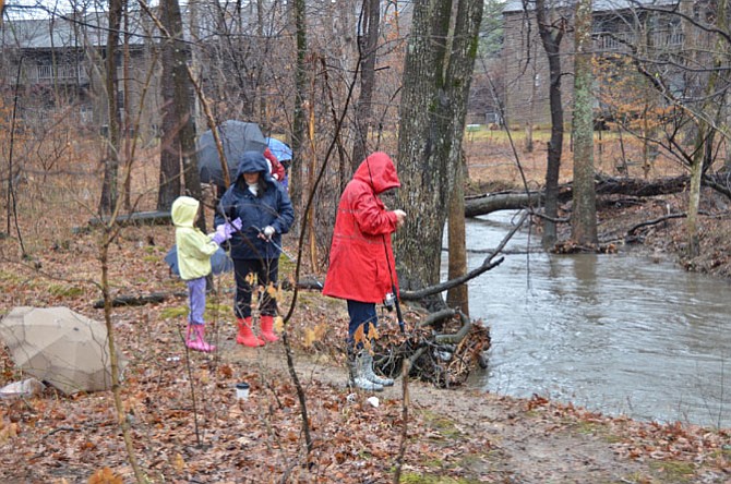 Despite a rainfall that persisted throughout the morning, families still attended the Saturday March Trout Derby hosted by the Town of Herndon Parks and Recreation department.
