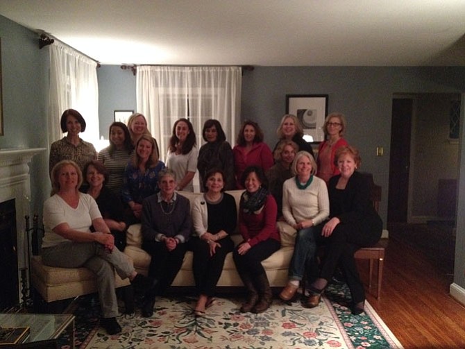 2015 SFA Gala Committee, partial group: Seated, from left, Cindy Anderson, Jane Manstof, Albie Dickson, Brooksie Koopman, Angela Gannon, Co-Chair Kristi Komai, Kathy Conrad, Co-Chair Laura Cassidy, Jean Kelleher. Standing: Clare Jayne, Sarah Gajewski, Stephanie Clayton, Rosie Wiedemer, Gila Harris, Amy Jackson, Shannon Watson and Alesia Frerichs.