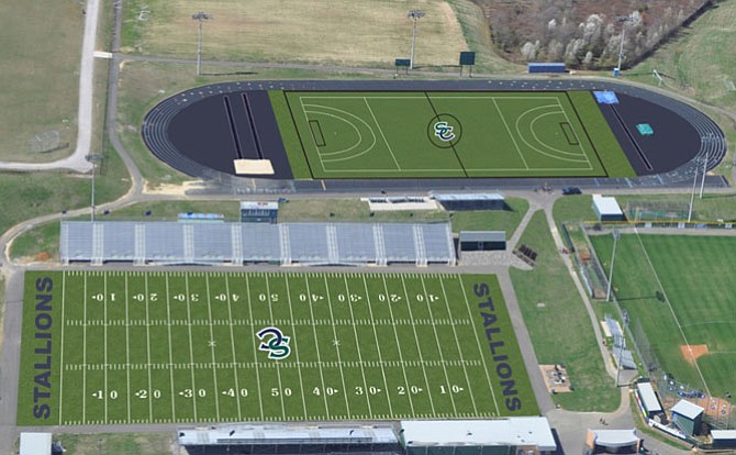 Two synthetic turf fields are planned to be installed at South County High School this summer.
