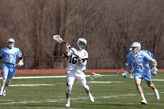 Langley senior Weston Simonides scored four goals during a 12-4 victory over Yorktown on March 21.