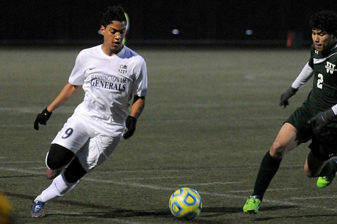 Alejandro Maldonado (9) and the Washington-Lee boys’ soccer team are off to a 3-0-1 start in 2015.