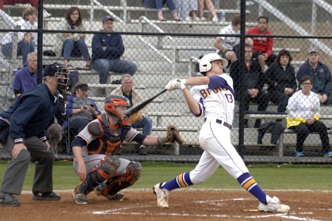 Lake Braddock shortstop Nick Neville hit his first home run of the season against West Springfield on Tuesday.