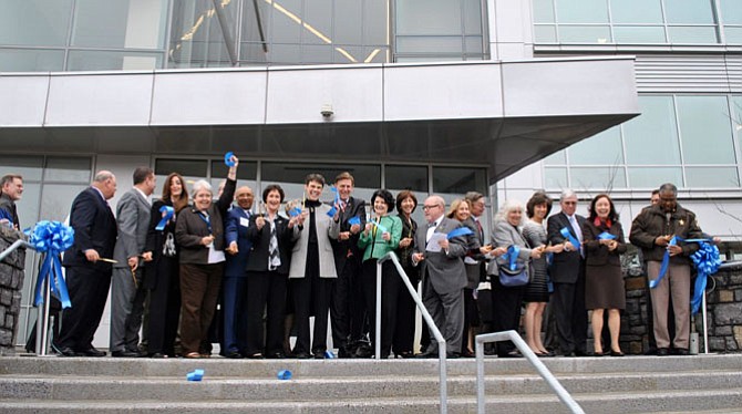 Ribbon cutting ceremony for new Merrifield Center Services.