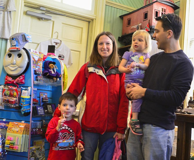 The Falck Family of Burke visiting the gift shop. From left: August, Catherine, Stephanie and Chris Falck.
