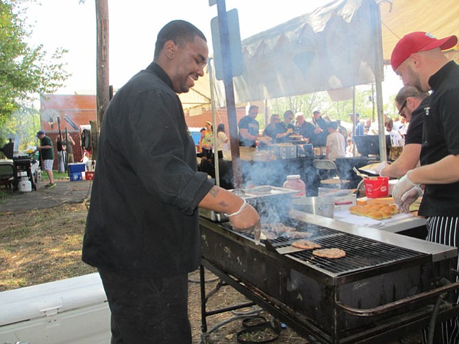 The aroma of cooking food permeates the air on Saturday, April 25, at the Taste of Vienna, presented on the grounds of the Vienna Volunteer Fire Department.
