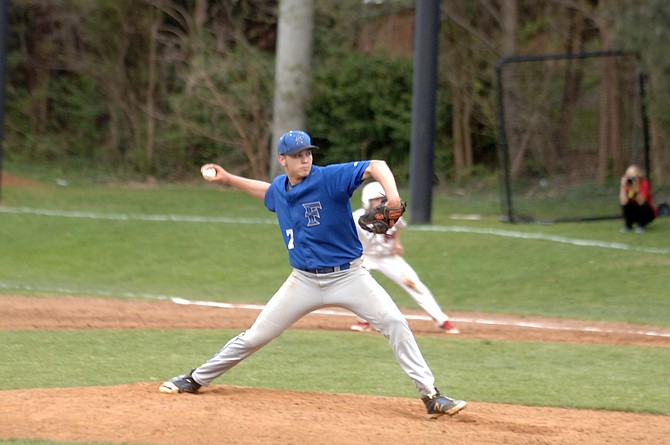 Fairfax senior Christian Leckert threw a three-hit shutout against McLean on April 17.