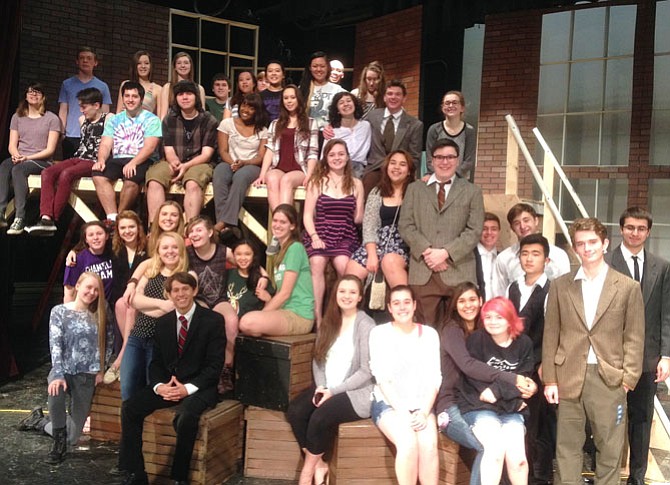 The cast and crew of Chantilly High’s upcoming production of “Radium Girls.”