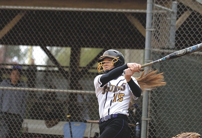 Lake Braddock catcher and Villanova commit Caroline Jones went 3­-for-­4 with a home run against Bishop O’Connell on April 25.