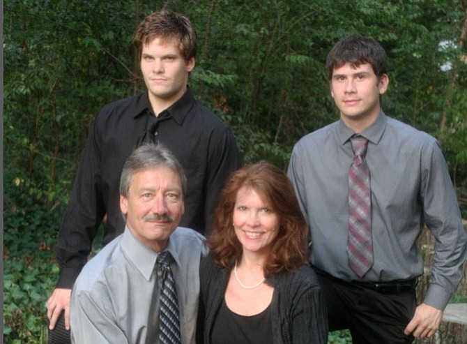 Jeff K. Meadows his wife Dawn Meadows, and sons Trevor and Carson