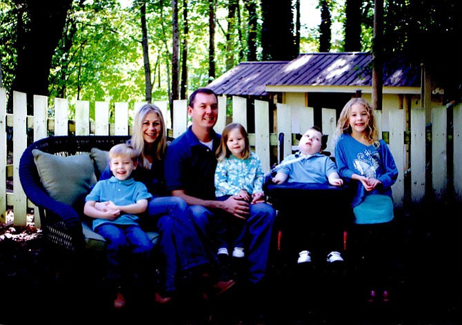 The Corey family - from left: Cullan, 6, parents Michelle and Niles, Kelli, 4, Patrick, 11, and Ryann May, 9.