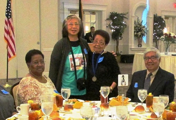 (From left) Judith Garrett, Corazon Foley, Eppie De la Cuesta and Jesus Martinez attended the Fairfax County Senior Citizens Council Older Adult Volunteer Recognition ceremony held May 8 at The Waterford in Springfield. Foley announced her campaign for Springfield District supervisor at the event.