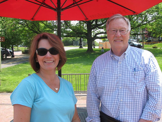 Mayor Lisa Merkel and Director of Public Works Robert B. Boxer walk the downtown area, showing improvements and plans in the works.
