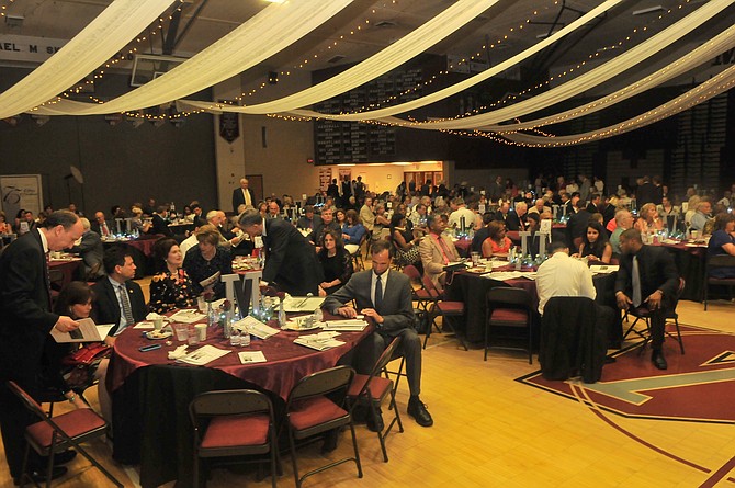 The Michael M. Skinner Field House is transformed into a ballroom for the 75th anniversary gala last Saturday evening.
