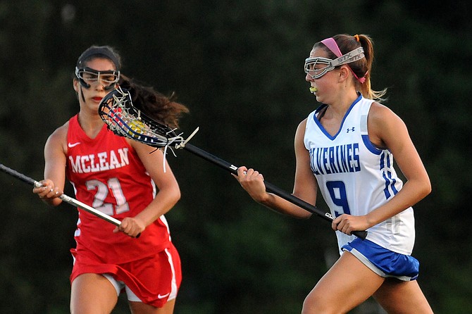 West Potomac senior Lizzie Wood scored six goals against McLean on Tuesday.