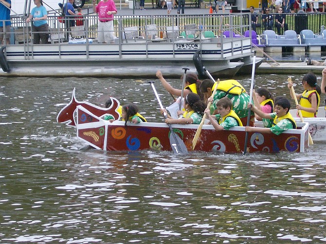  Cheer on teams from local elementary schools, scout troops and businesses, as well as families, friends and neighbors as they race to the finish in their homemade cardboard boats.