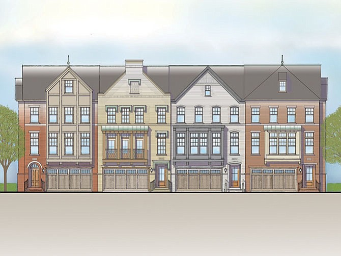 Rendering of new townhouses “coming soon”  on Winchester Homes’ website at winchesterhomes.com/potomac
