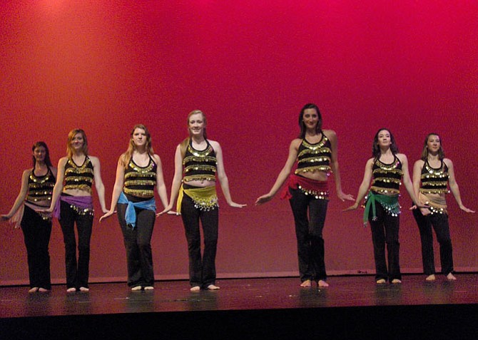 Virginia Tech’s Contemporary Dance Ensemble performs “Andaloosia” at last year’s cabaret.
