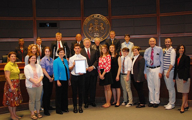 Members of the McLean High School Gay Straight Alliance were among those on hand as the Board of Supervisors designated June as Lesbian, Gay, Bisexual and Transgender Pride Month in Fairfax County.
