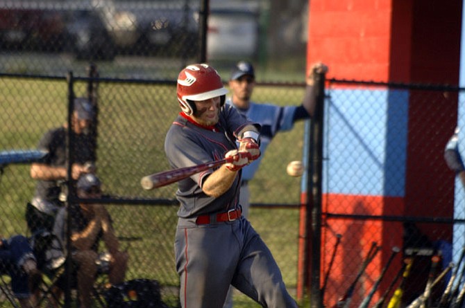 Marshall catcher Mitch Blackstone went 2-for-4 with an RBI during the Statesmen’s 10-7 loss to Stone Bridge in the 5A North region championship game on June 6.