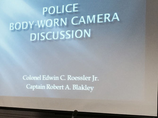 Presentation slide on body camera