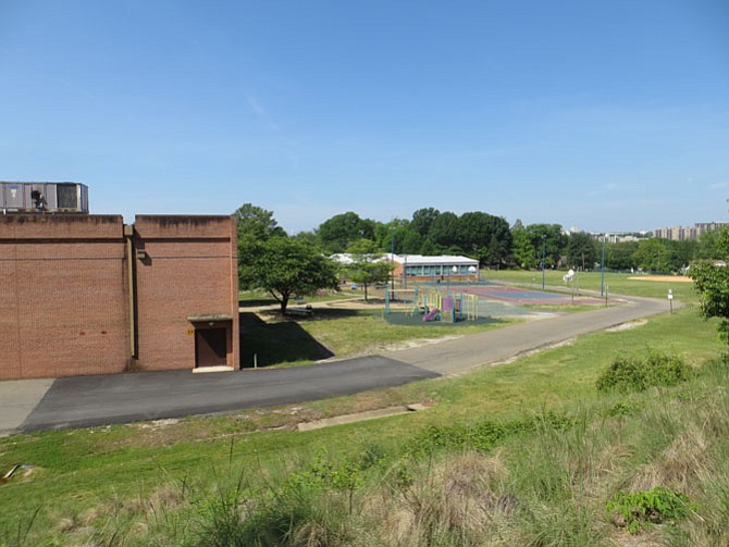 Patrick Henry Recreation Center (left) with Patrick Henry Elementary in the background. 
