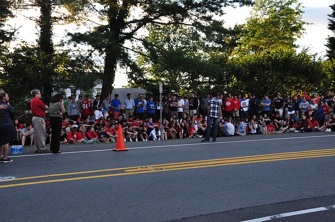 More than 300 came to DuFief Mill Road to mourn Alexander Murk and Calvin Jia-Xing Li who died in a crash on Thursday, June 25.
