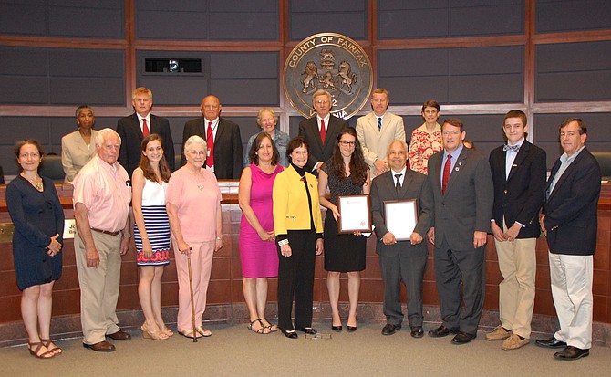 George Mason University Professor of Biology Dr. Emanuel Petricoin cited Temple Douglas' work as inspiration for a new way to test for Lyme disease. Both were honored at the Board of Supervisors in June.
