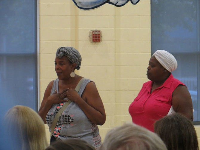 Linda Tibbs, mother of Shakkan Elliot-Tibbs, and his aunt, Bernadette Tibbs.