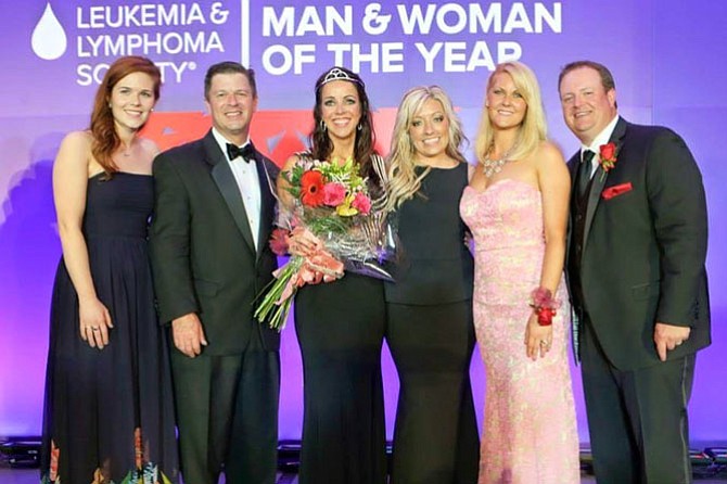 Here, Katie Simmons Hickey is crowned “Woman of the Year.” The 22 candidates for Man and Woman of the Year raised $1.81 million, a new record for the National Capital Area Chapter