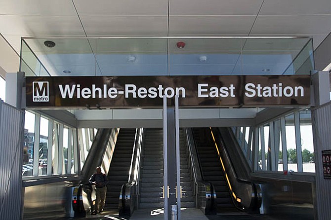 Wiehle-Reston East Station surpassed first-year ridership projections with nearly 9,200 boardings, or 18,400 weekday entries and exits last month.
