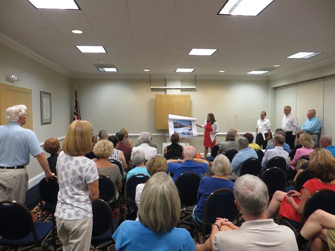 Local residents and several members of City Council attend the July 21 Old Colony community presentation.