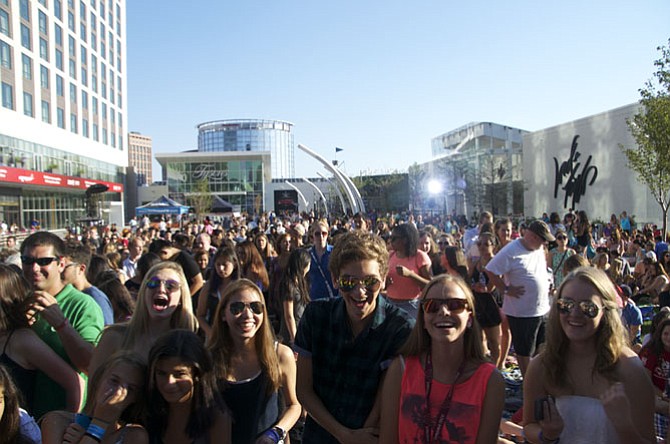 People of all ages attended the concert at the Tysons Corner Plaza.
