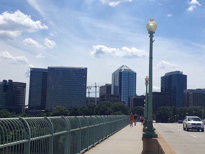 Rosslyn Skyline from the Francis Scott Key Bridge.