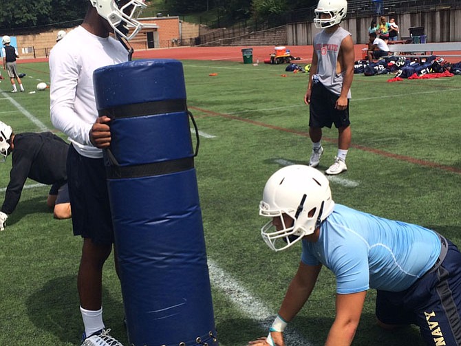 Running back Zane Killgo, left, and fullback Jordan Whalley-Hill are two of the Yorktown football team's returning seniors.