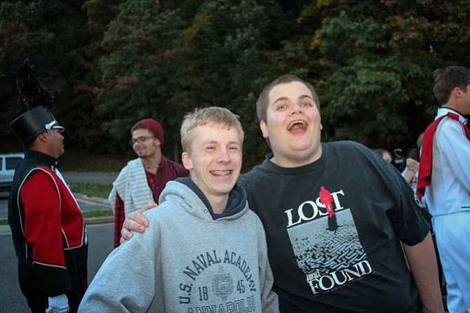 From left -- Kyle Mathers and Dale Neibaur at a band event.
