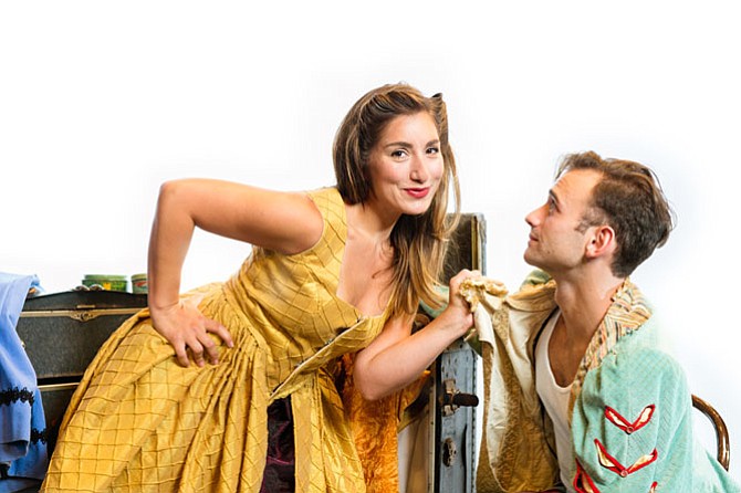 Emily Levey and Stephen Russell Murray in “Kiss Me Kate” at NextStop Theatre. 