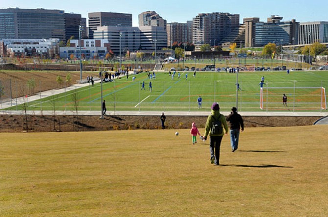 Long Bridge Park in Arlington could be the site of a 50-meter pool, if Alexandria partners with the county. 
