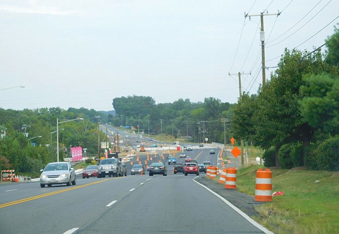 A bird’s-eye view of the Route 29 construction area, just west of Union Mill Road.
