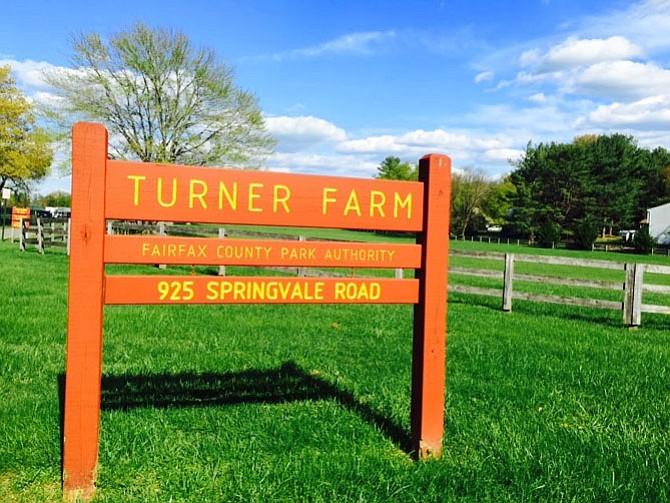 Sign at Turner Farm Park. Many people in Great Falls would like to see Turner Farmhouse one of the first properties to be considered for the Resident Curator Program.