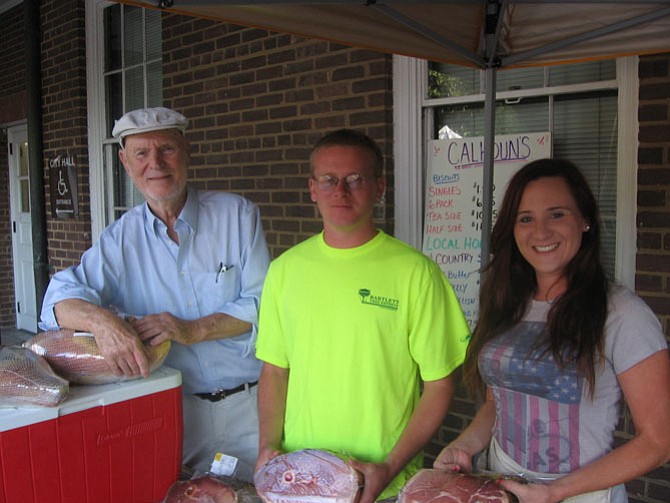 Tom Calhoun with his grandchildren: Ashleigh Pickeral and Patrick Yowell.  