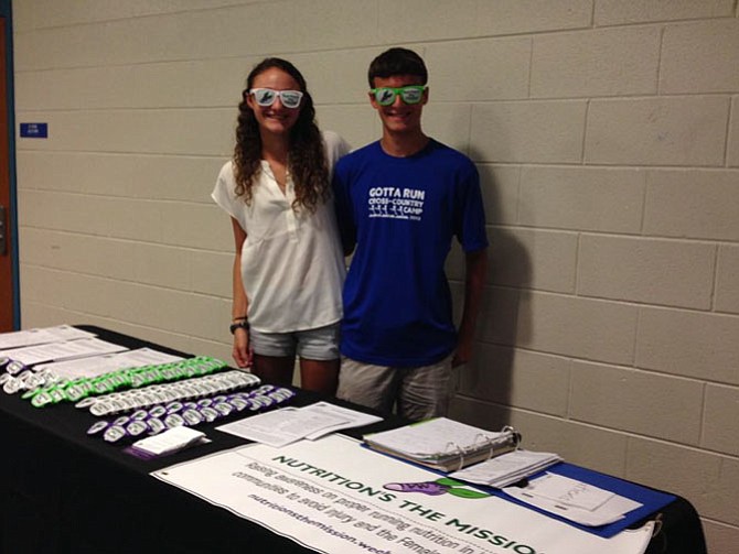 Danielle Maynard and brother Nick Maynard promoting Nutrition’s the Mission at the Pacers Running DCXC 2015 event hosted at TC Williams High School. 